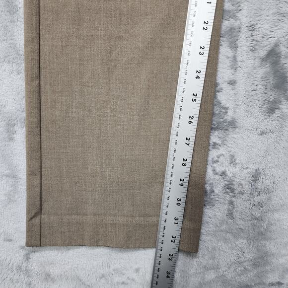 Maurices Pants Womens 5/6 Tan Mid Rise Slim Flare Trouser Leg Stretch Office - Picture 9 of 11
